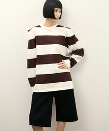 PHEENY（フィーニー）の「【PHEENY（フィーニー）】別注 Heavy weight border tucked sleeve（Tシャツ/カットソー）」