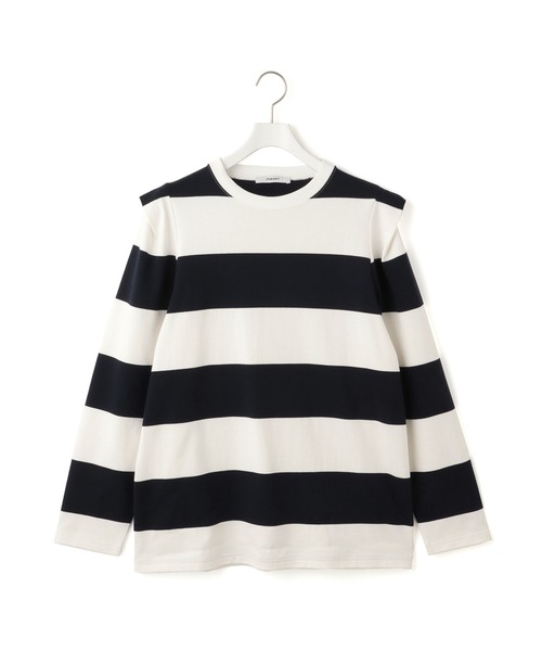 PHEENY(フィーニー)の「【PHEENY(フィーニー)】別注 Heavy weight border tucked sleeve(Tシャツ/カットソー・レディース・ネイビー/ボルドー・FREE)」の11枚目の写真