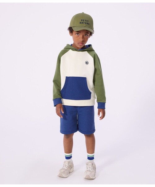 PETIT BATEAU(プチバトー)の「スウェットフーディー(パーカー・キッズ・ホワイト系その他・10YEAR/8YEAR/6YEAR)」の2枚目の写真