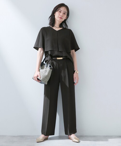 INDIVI（インディヴィ）の「【着る日傘】シフォンドッキングブラウス（シャツ/ブラウス・レディース・サックスブルー/ブラック/ライトグレー系5/ネイビー・38/36/40/03/19/15 /13/05）」の8枚目の写真