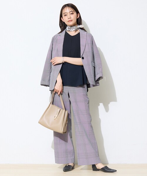 INDIVI（インディヴィ）の「【着る日傘】シフォンドッキングブラウス（シャツ/ブラウス・レディース・サックスブルー/ブラック/ライトグレー系5/ネイビー・38/36/40/03/19/15 /13/05）」の16枚目の写真