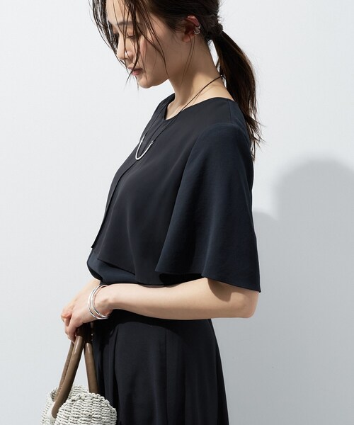 INDIVI（インディヴィ）の「【着る日傘】シフォンドッキングブラウス（シャツ/ブラウス・レディース・サックスブルー/ブラック/ライトグレー系5/ネイビー・38/36/40/03/19/15 /13/05）」の17枚目の写真