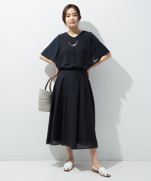 INDIVI（インディヴィ）の「【着る日傘】シフォンドッキングブラウス（シャツ/ブラウス・レディース・サックスブルー/ブラック/ライトグレー系5/ネイビー・38/36/40/03/19/15 /13/05）」の19枚目の写真