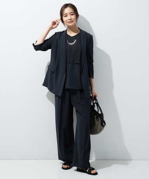 INDIVI（インディヴィ）の「【着る日傘】シフォンドッキングブラウス（シャツ/ブラウス・レディース・サックスブルー/ブラック/ライトグレー系5/ネイビー・38/36/40/03/19/15 /13/05）」の20枚目の写真
