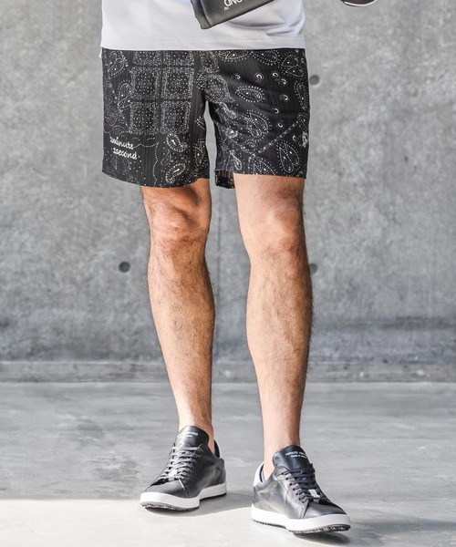 1minute 1second(ワンミニットワンセカンド)の「mp14695-bandana print shrink shorts ショートパンツ(1M26N160)(その他パンツ・メンズ・ブルー/ホワイト/ブラック・L/M/S/XL)」の15枚目の写真