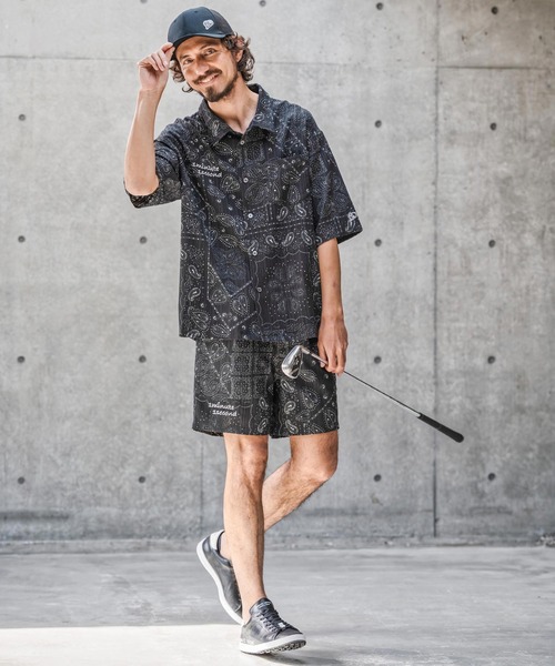 1minute 1second(ワンミニットワンセカンド)の「mp14695-bandana print shrink shorts ショートパンツ(1M26N160)(その他パンツ・メンズ・ブルー/ホワイト/ブラック・L/M/S/XL)」の16枚目の写真