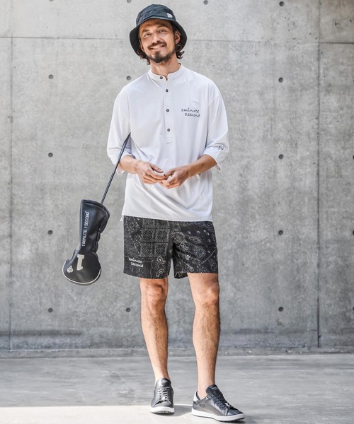 1minute 1second(ワンミニットワンセカンド)の「mp14695-bandana print shrink shorts ショートパンツ(1M26N160)(その他パンツ・メンズ・ブルー/ホワイト/ブラック・L/M/S/XL)」の18枚目の写真