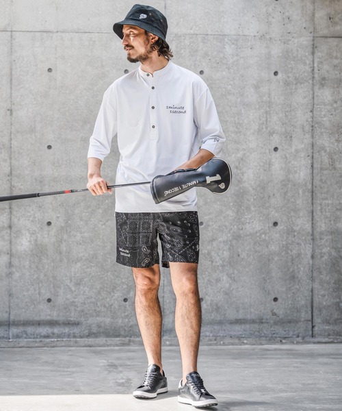 1minute 1second(ワンミニットワンセカンド)の「mp14695-bandana print shrink shorts ショートパンツ(1M26N160)(その他パンツ・メンズ・ブルー/ホワイト/ブラック・L/M/S/XL)」の19枚目の写真