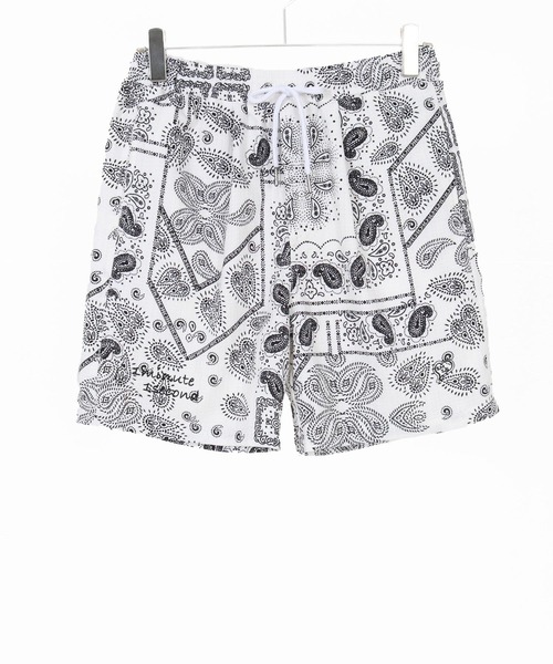 1minute 1second(ワンミニットワンセカンド)の「mp14695-bandana print shrink shorts ショートパンツ(1M26N160)(その他パンツ・メンズ・ブルー/ホワイト/ブラック・L/M/S/XL)」の22枚目の写真