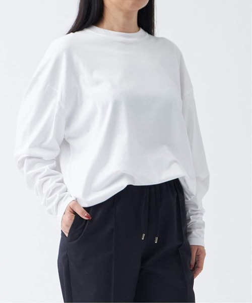 Spick & Span(スピックアンドスパン)の「《追加3》ナチュラルダイLONG Tシャツ(Tシャツ/カットソー・レディース・チャコールグレー/ホワイト・FREE)」の2枚目の写真
