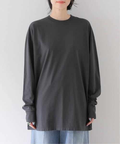 Spick & Span(スピックアンドスパン)の「《追加3》ナチュラルダイLONG Tシャツ(Tシャツ/カットソー・レディース・チャコールグレー/ホワイト・FREE)」の15枚目の写真