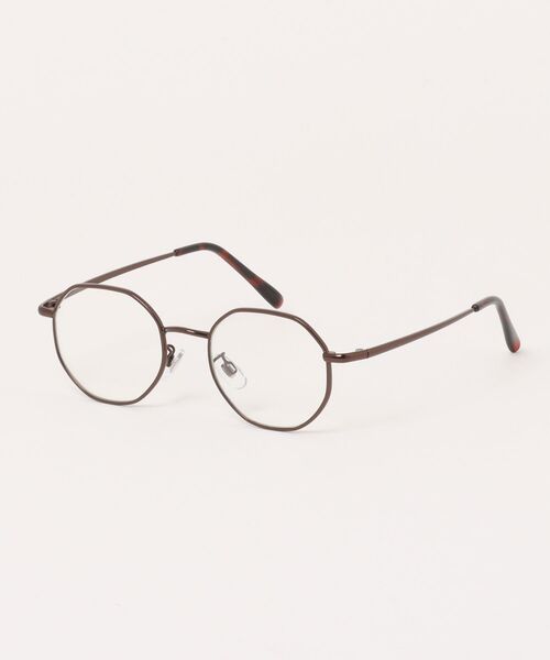 Revo.(レボ)の「メタルフレーム オクタゴン メガネ クリアレンズ 伊達メガネ【UNISEX】(メガネ・メンズ・ブラウン/シルバー・FREE)」の2枚目の写真