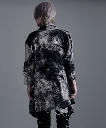 Bernings Sho（バーニングショー）の「『Bernings Sho/バーニングショー』ムラ染め天竺ドレープ7分袖カーディガン（カーディガン/ボレロ）」