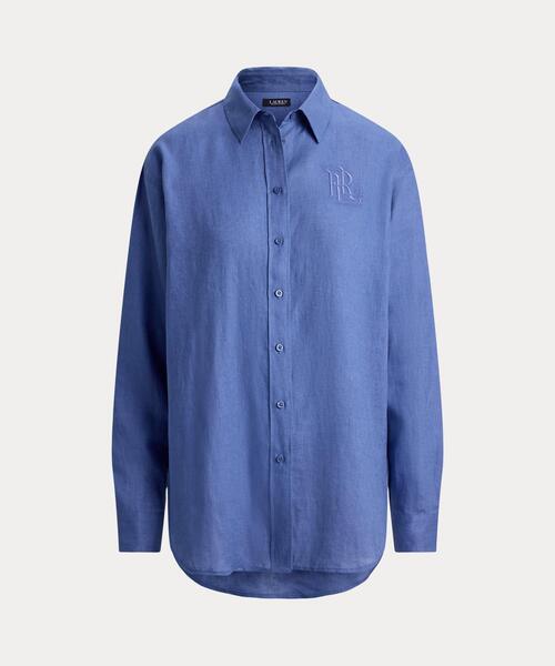 LAUREN RALPH LAUREN（ローレン ラルフ ローレン）の「リラックス フィット リネン シャツ（シャツ/ブラウス・レディース・ブルー・L/XS/XXS/S/M）」の6枚目の写真