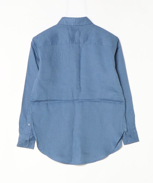 LAUREN RALPH LAUREN（ローレン ラルフ ローレン）の「リラックス フィット リネン シャツ（シャツ/ブラウス・レディース・ブルー・L/XS/XXS/S/M）」の3枚目の写真