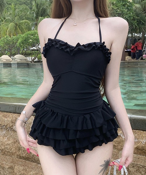 セール】フリルティアードワンピース水着（水着）｜GLAMOROUS JANE