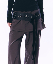 SETUP-EXE（セットアップイーエックスイー）の「LOGO STUDDED TIE BELT / BLACK（ベルト）」