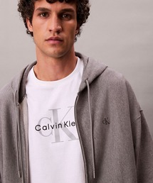 Calvin Klein | Calvin Klein/カルバンクライン パーカー - ロングスリーブテリーモノグラムパーカー JUNG KOOK / ジョングク着用商品 フルジップパーカー シンプル 2026年春夏(パーカー)
