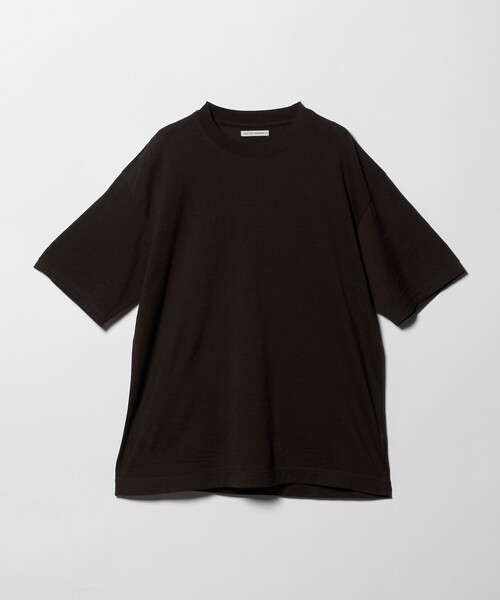 UNITED ARROWS（ユナイテッドアローズ）の「ウール マイクロボーダーTシャツ（Tシャツ/カットソー・メンズ・ダークブラウン/ブラック・S/L/M/XL）」の2枚目の写真
