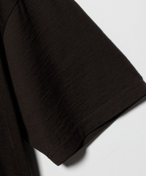 UNITED ARROWS（ユナイテッドアローズ）の「ウール マイクロボーダーTシャツ（Tシャツ/カットソー・メンズ・ダークブラウン/ブラック・S/L/M/XL）」の5枚目の写真