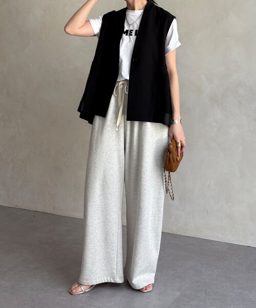 DouDou（ドゥドゥ）の「【WEB限定】バックチュール重ねベスト（ベスト・レディース・ベージュ/ブラック・FREE）」の7枚目の写真