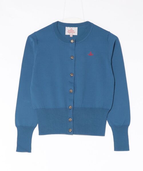 Vivienne Westwood（ヴィヴィアンウエストウッド）の「ｵｰｶﾞﾆｯｸH/Tｺｯﾄﾝﾍﾞｰｼｯｸｸﾙｰﾈｯｸｶｰﾃﾞｨｶﾞﾝ（カーディガン/ボレロ・レディース・グリーン/ブラック/チャコールグレー/ブルー・36/38/40）」の4枚目の写真