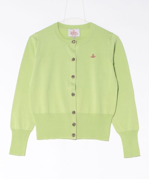 Vivienne Westwood（ヴィヴィアンウエストウッド）の「ｵｰｶﾞﾆｯｸH/Tｺｯﾄﾝﾍﾞｰｼｯｸｸﾙｰﾈｯｸｶｰﾃﾞｨｶﾞﾝ（カーディガン/ボレロ・レディース・グリーン/ブラック/チャコールグレー/ブルー・36/38/40）」の3枚目の写真