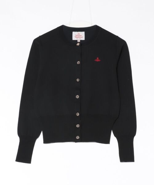 Vivienne Westwood（ヴィヴィアンウエストウッド）の「ｵｰｶﾞﾆｯｸH/Tｺｯﾄﾝﾍﾞｰｼｯｸｸﾙｰﾈｯｸｶｰﾃﾞｨｶﾞﾝ（カーディガン/ボレロ・レディース・グリーン/ブラック/チャコールグレー/ブルー・36/38/40）」の2枚目の写真