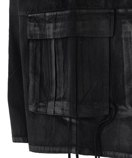 DANKE SCHON(ダンケシェーン)の「DankeSchon/ダンケシェーン/11oz RUBBER COATED CARGO SHORTS(カーゴパンツ・メンズ・ブラック・M/L)」の9枚目の写真