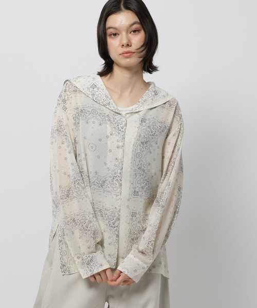 niko and...（ニコアンド）の「バンダナセーラーブラウス（シャツ/ブラウス・レディース・アイボリー/ネイビー・FREE）」の17枚目の写真