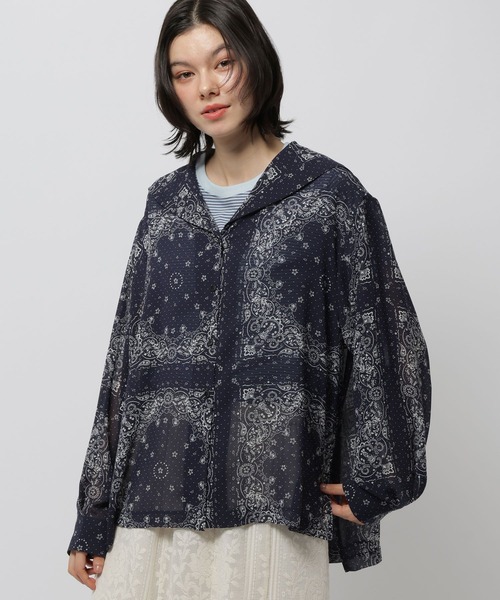 niko and...（ニコアンド）の「バンダナセーラーブラウス（シャツ/ブラウス・レディース・アイボリー/ネイビー・FREE）」の20枚目の写真