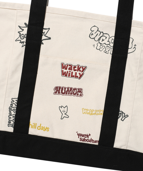 Wacky WiLLy(ワッキーウィリー)の「キャンバス トートバッグ アイボリー(トートバッグ・レディース・その他・F)」の5枚目の写真