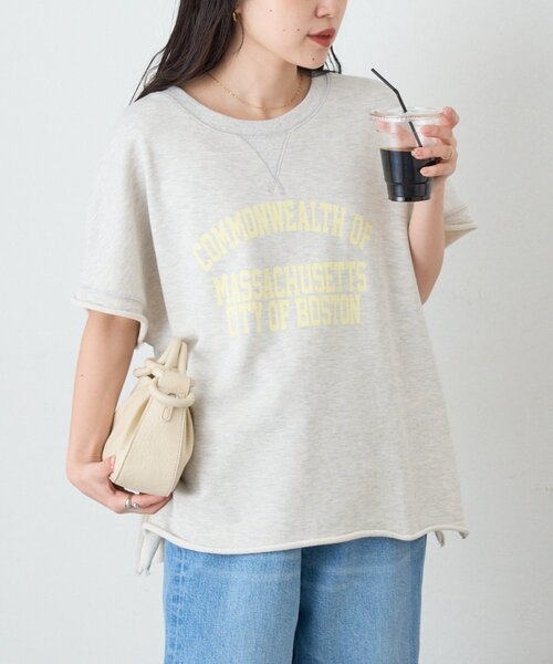 CIAOPANIC TYPY(チャオパニックティピー)の「アシッド加工裏毛フレンチスリーブロゴトップス(Tシャツ/カットソー・レディース・サックスブルー/チャコールグレー/グレー・ONE SIZE)」の11枚目の写真