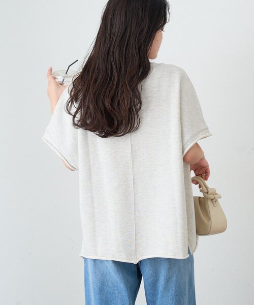 CIAOPANIC TYPY(チャオパニックティピー)の「アシッド加工裏毛フレンチスリーブロゴトップス(Tシャツ/カットソー・レディース・サックスブルー/チャコールグレー/グレー・ONE SIZE)」の13枚目の写真