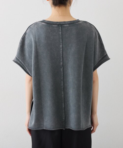 CIAOPANIC TYPY(チャオパニックティピー)の「アシッド加工裏毛フレンチスリーブロゴトップス(Tシャツ/カットソー・レディース・サックスブルー/チャコールグレー/グレー・ONE SIZE)」の14枚目の写真