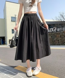 速乾×洗える|【スカート見え】ウエストゴムフレアガウチョパンツ 美脚パンツ オフィスカジュアル きれいめカジュアル レディース韓国風