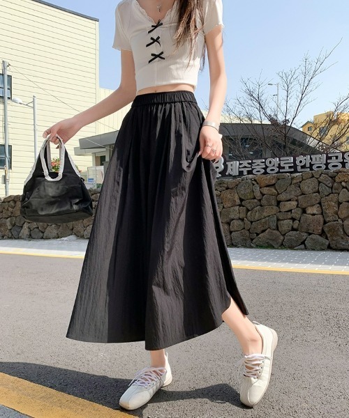 SEU(エスイーユー)の「速乾×洗える|【スカート見え】ウエストゴムフレアガウチョパンツ 美脚パンツ オフィスカジュアル きれいめカジュアル レディース韓国風(スラックス・レディース・ベージュ/ブラック/グレー・S/M/L)」の15枚目の写真