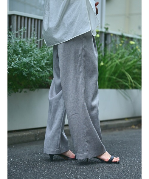 qualite(カリテ)の「【ベストセラーアイテム!新色追加】リネンライクパンツ セットアップ対応 春服 夏服 オフィスカジュアル(その他パンツ・レディース・オフホワイト/ワイン/ベージュ/ライトグレー・36/38)」の10枚目の写真