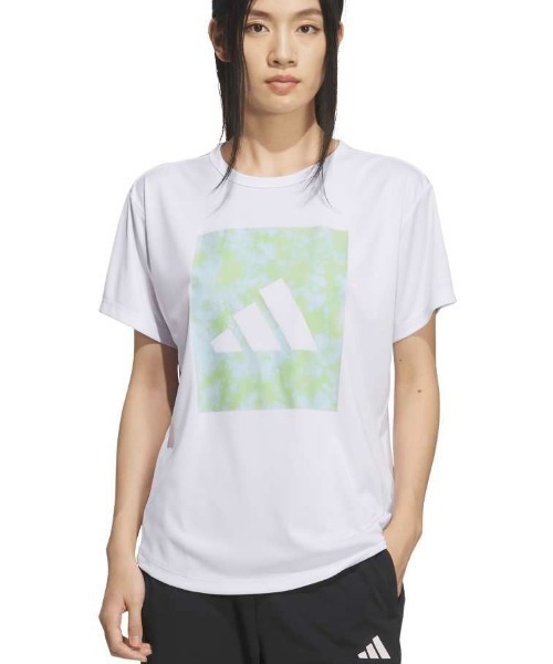 adidas(アディダス)の「アディダス adidas マストハブ ルーズフィット グラフィック 半袖 Tシャツ(Tシャツ/カットソー・レディース・ホワイト/ブラック・S/M/L/XL)」の1枚目の写真