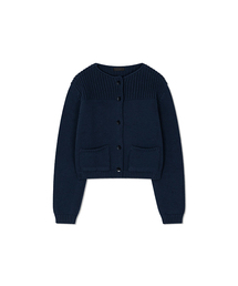Yuje（ユジェ）の「RAW CHUNKY CARDIGAN (Navy)（カーディガン/ボレロ）」