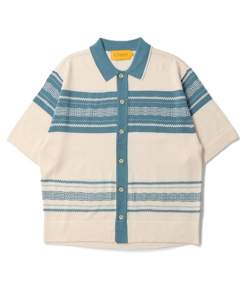 UNION（UNION TOKYO）（ユニオン）の「UNION TOKYO WHITMAN CARDIGAN ユニオントーキョー カーディガン（その他トップス・メンズ・オリーブ/ブルー・S/XL/L/M）」の2枚目の写真