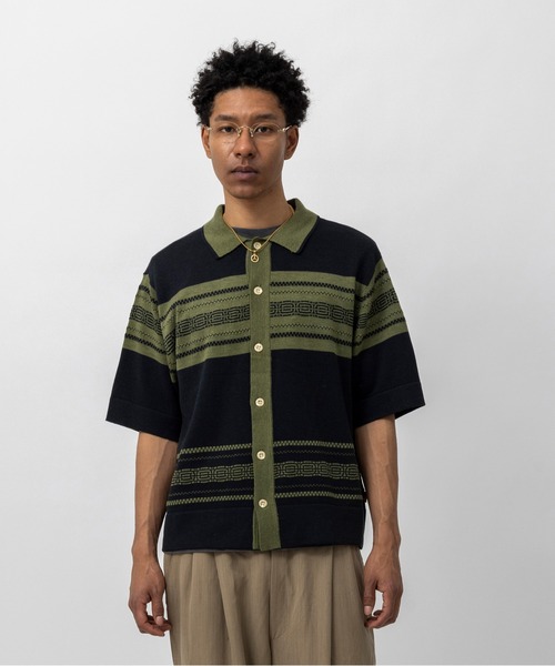 UNION（UNION TOKYO）（ユニオン）の「UNION TOKYO WHITMAN CARDIGAN ユニオントーキョー カーディガン（その他トップス・メンズ・オリーブ/ブルー・S/XL/L/M）」の3枚目の写真