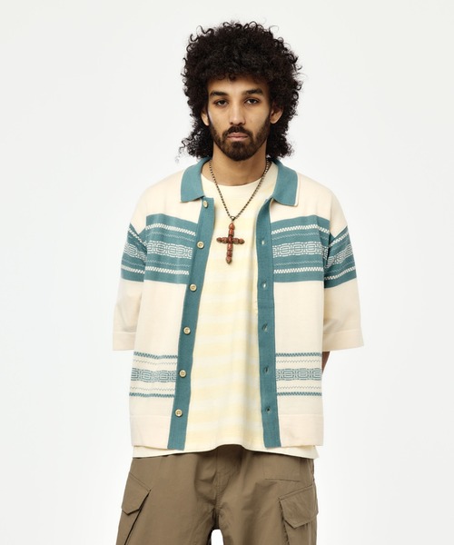 UNION（UNION TOKYO）（ユニオン）の「UNION TOKYO WHITMAN CARDIGAN ユニオントーキョー カーディガン（その他トップス・メンズ・オリーブ/ブルー・S/XL/L/M）」の13枚目の写真