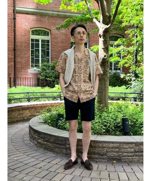 BROOKS BROTHERS(ブルックスブラザーズ)の「コットン ブロックプリントパターン ペイズリー オープンカラーシャツ Regular Fit(シャツ/ブラウス・メンズ・ベージュ・MEDIUM/SMALL/LARGE)」の7枚目の写真