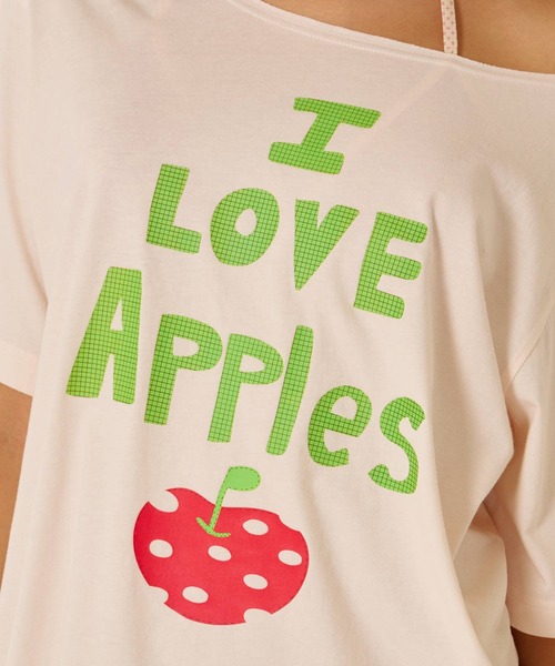 TINA：JOJUN（ティーナジョジュン）の「オリジナル プリント オフショル Tシャツ TINA：JOJUN（Tシャツ/カットソー・レディース・ピンク/ホワイト・M）」の16枚目の写真