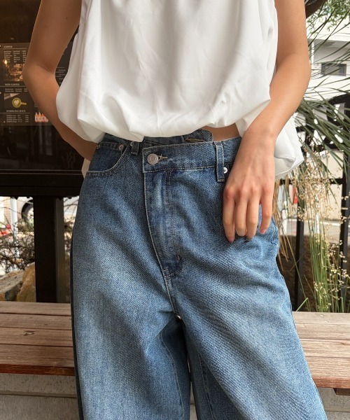 AIC.(エーアイシー)の「スーパーワイドルーズデニムパンツ(デニムパンツ・レディース・ブラック/ブルー・SMALL/MEDIUM)」の8枚目の写真
