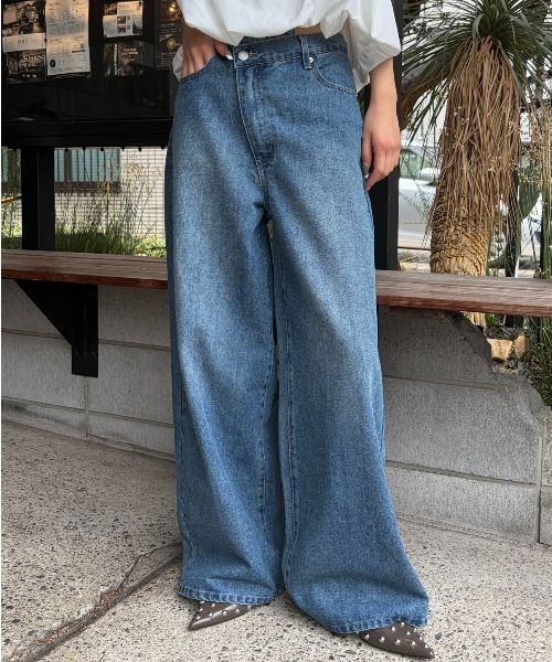 AIC.(エーアイシー)の「スーパーワイドルーズデニムパンツ(デニムパンツ・レディース・ブラック/ブルー・SMALL/MEDIUM)」の3枚目の写真