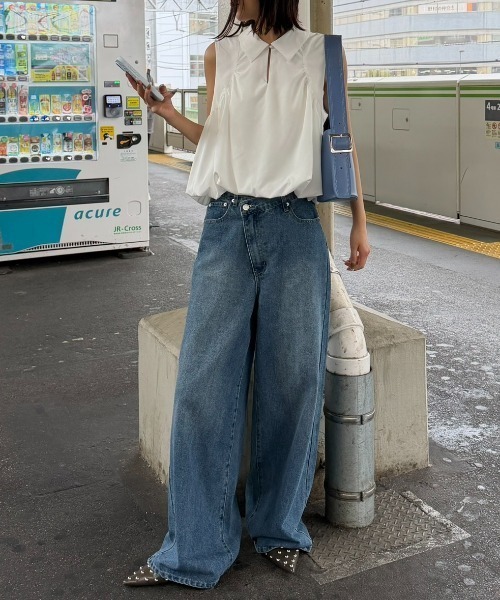 AIC.(エーアイシー)の「スーパーワイドルーズデニムパンツ(デニムパンツ・レディース・ブラック/ブルー・SMALL/MEDIUM)」の10枚目の写真
