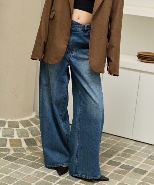 AIC.(エーアイシー)の「スーパーワイドルーズデニムパンツ(デニムパンツ・レディース・ブラック/ブルー・SMALL/MEDIUM)」の12枚目の写真