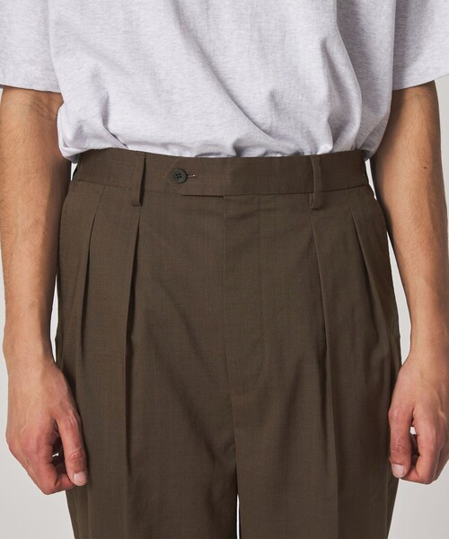 Steven Alan(スティーブンアラン)の「<Steven Alan> P/RA トロピカル イン ツープリーツ ドレス トラウザーズ ハーフイージー(スラックス・メンズ・ダークブラウン/ブラック・XL/L/M/S)」の19枚目の写真
